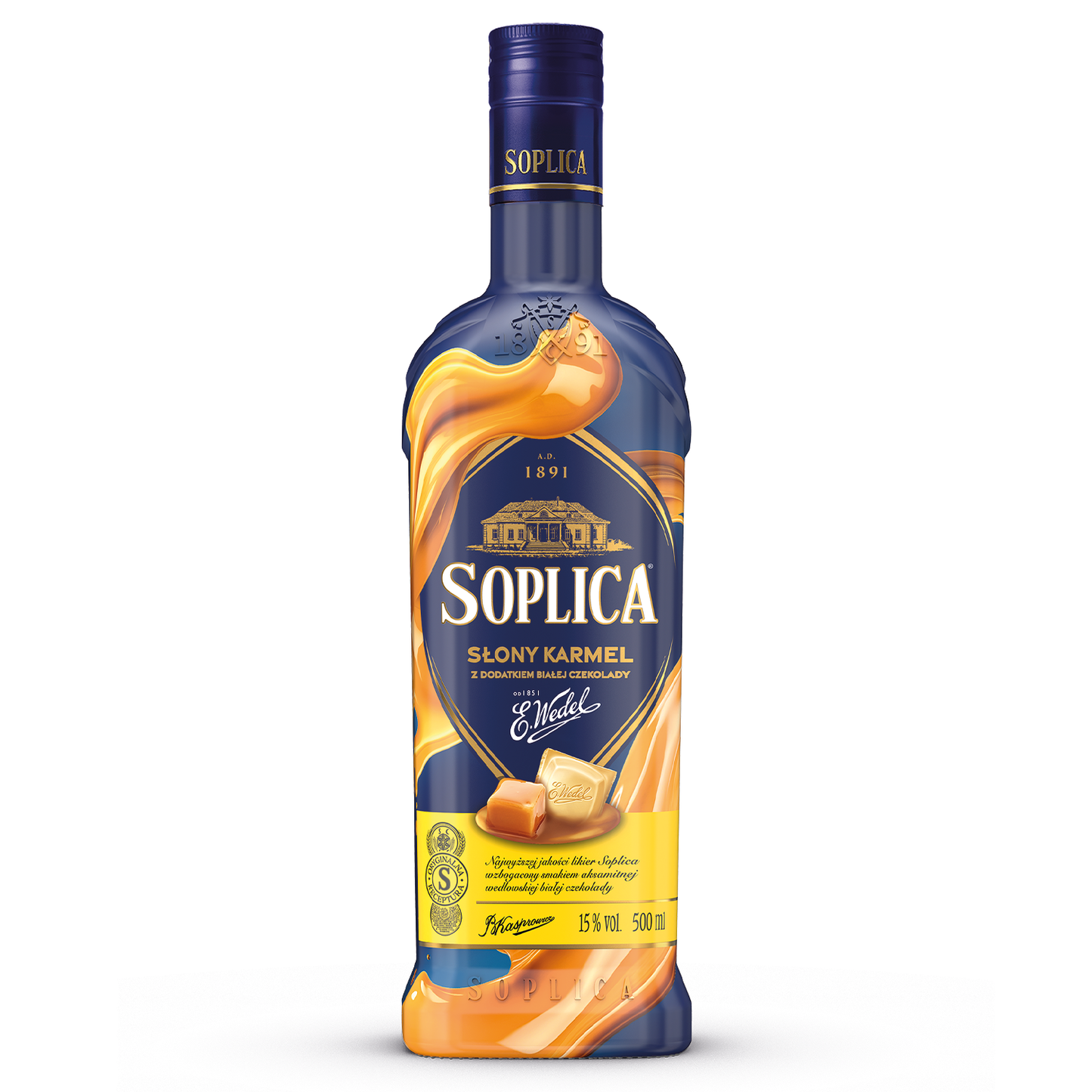 Soplica Wedel gesalzenes Karamell-Likör mit weißer Schokolade - salted caramel - 500ml