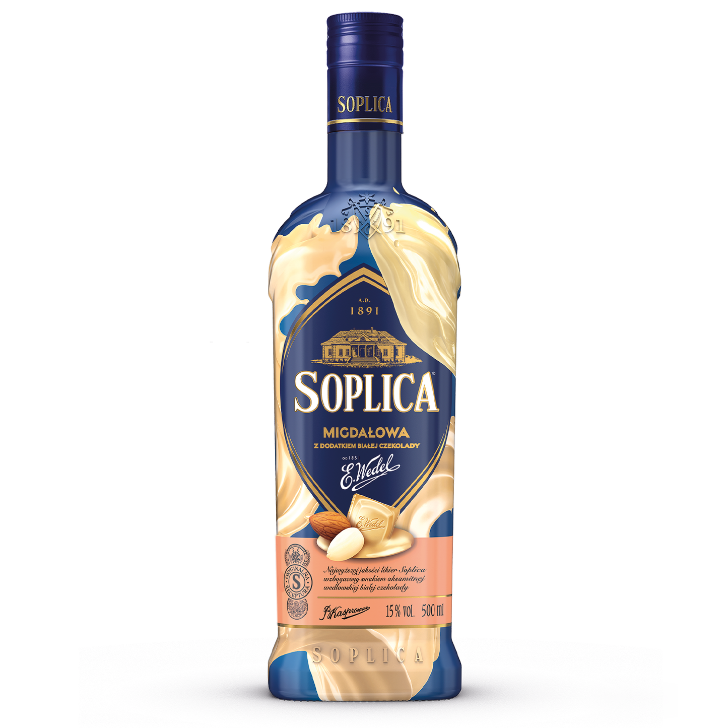 Soplica Wedel Mandeln und Weiße Schokolade - Migdalowa z dodatkiem bialej 15% - 500ml