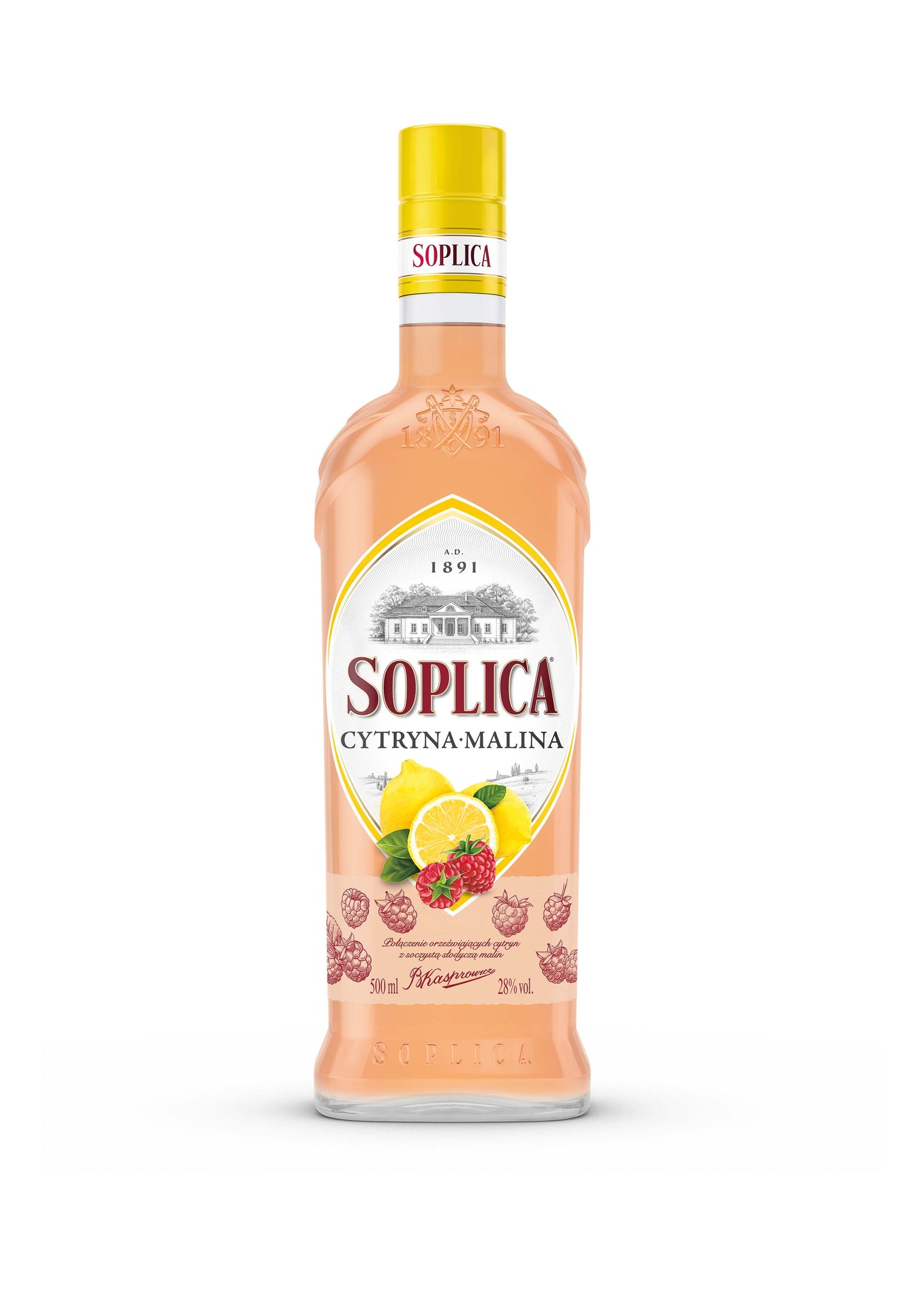 Soplica Lemon-Raspberry Liqueur - Cytryna-Malina 28% vol. - 500ml