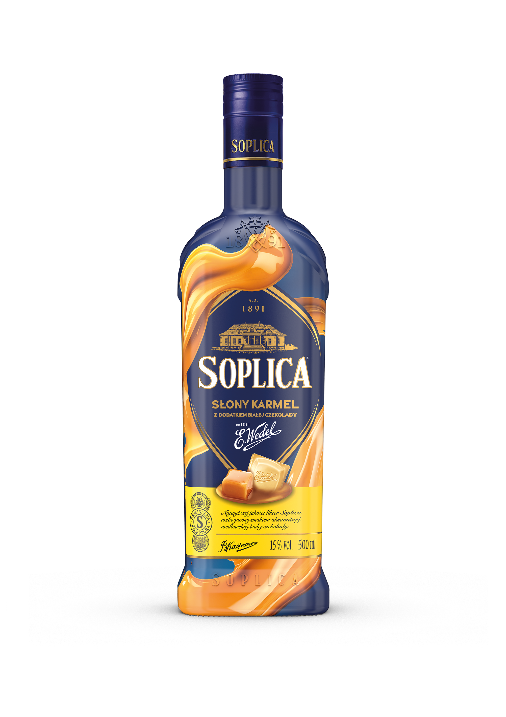 Soplica Wedel gesalzenes Karamell-Likör mit weißer Schokolade - salted caramel - 500ml