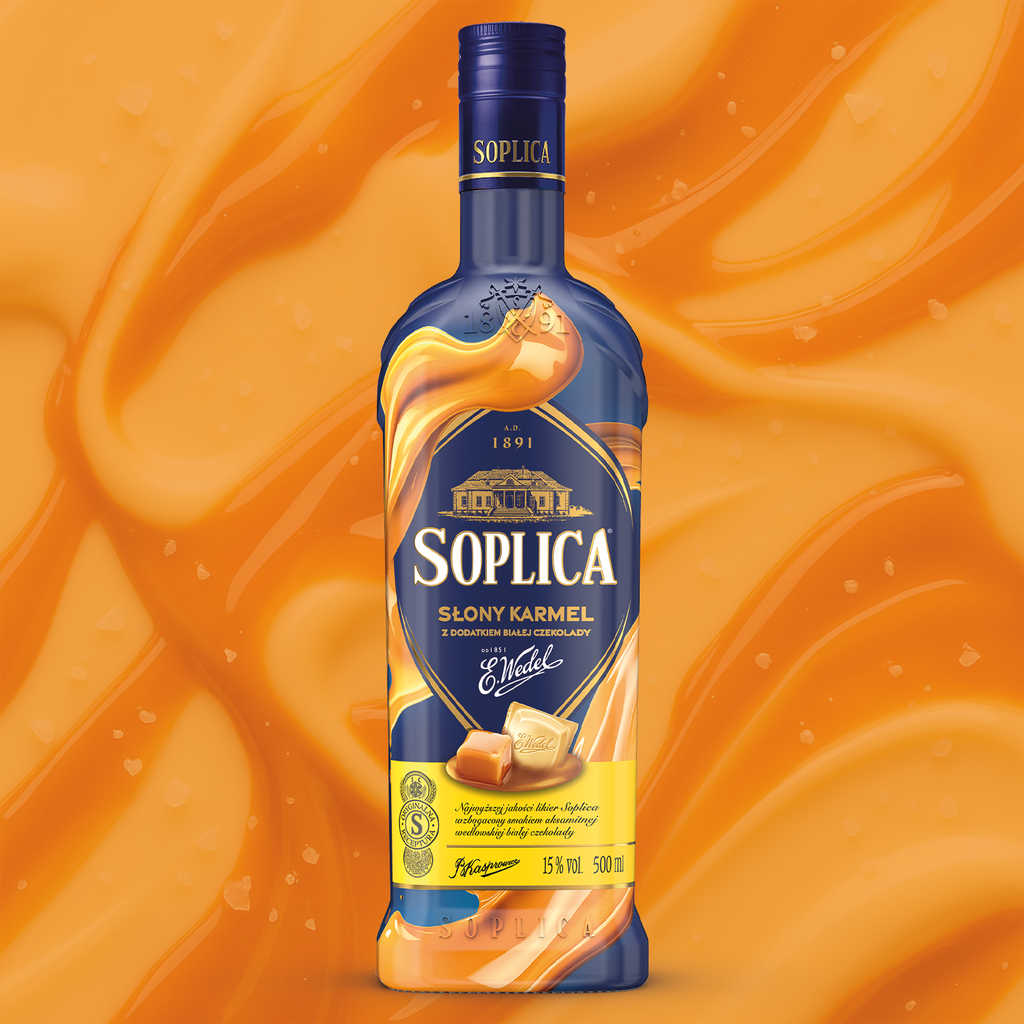 Soplica Wedel gesalzenes Karamell-Likör mit weißer Schokolade - salted caramel - 500ml