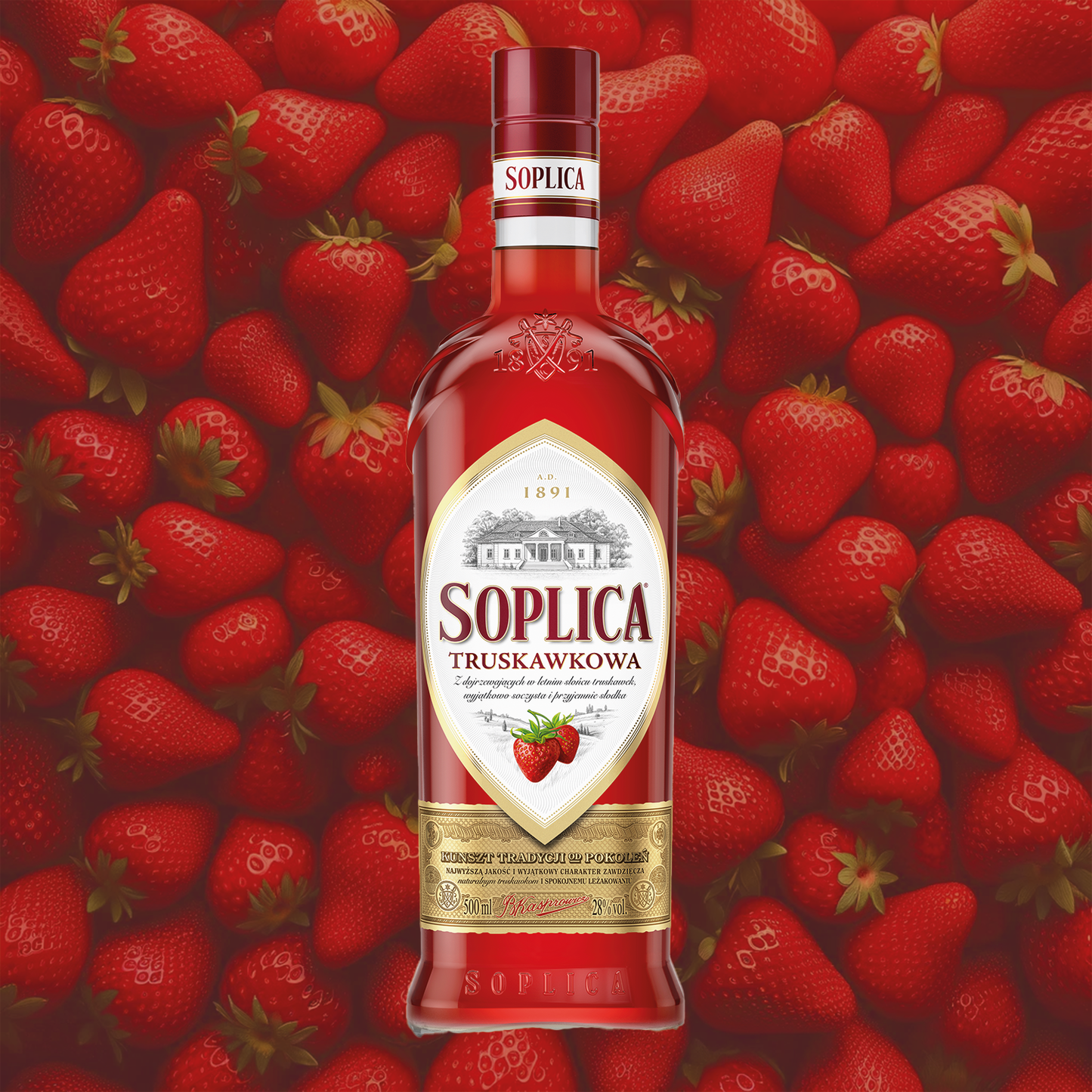 Soplica Erdbeer Likör Truskawkowa 28% - 500ml