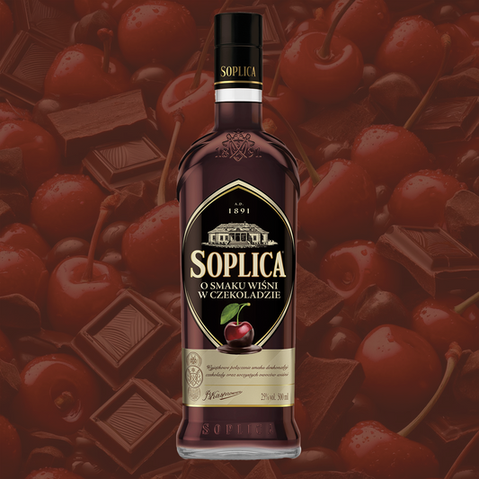 Soplica with cherries in chocolate flavour liqueur or tasty wisni in czekoladzie 25% - 500ml