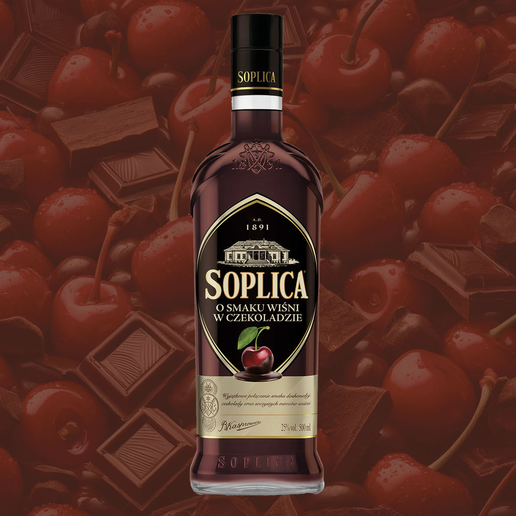 Soplica mit Kirschen in Schokolade-Geschmack Likör o smaku wisni w czekoladzie 25% - 500ml