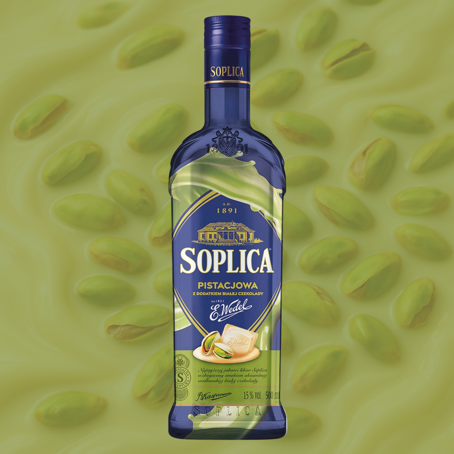 Soplica Wedel Pistazie mit weißer Schokolade - Pistacjowa - 500ml