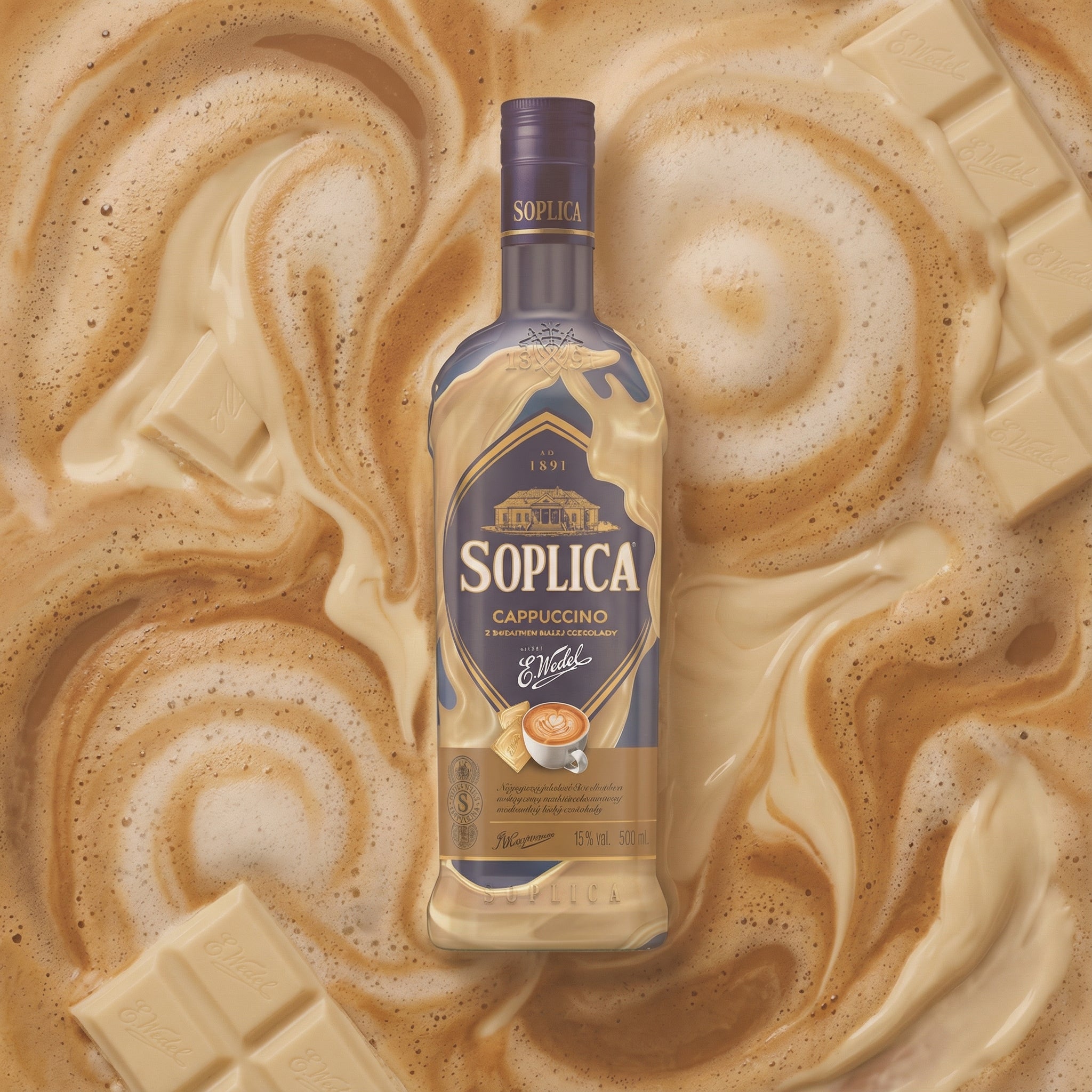 Soplica Wedel Cappuccino und weiße Schokolade - Cappuccino z dodatkiem bialej - 500ml