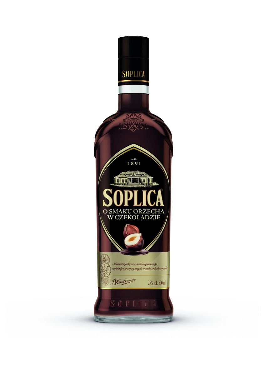 Soplica with hazelnuts in chocolate flavour liqueur or tasty liqueur in chocolate 25% - 500ml