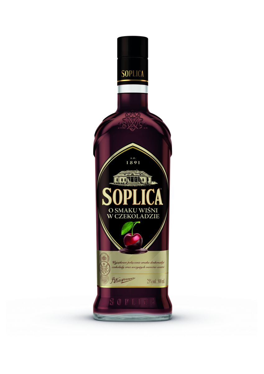 Soplica mit Kirschen in Schokolade-Geschmack Likör o smaku wisni w czekoladzie 25% - 500ml