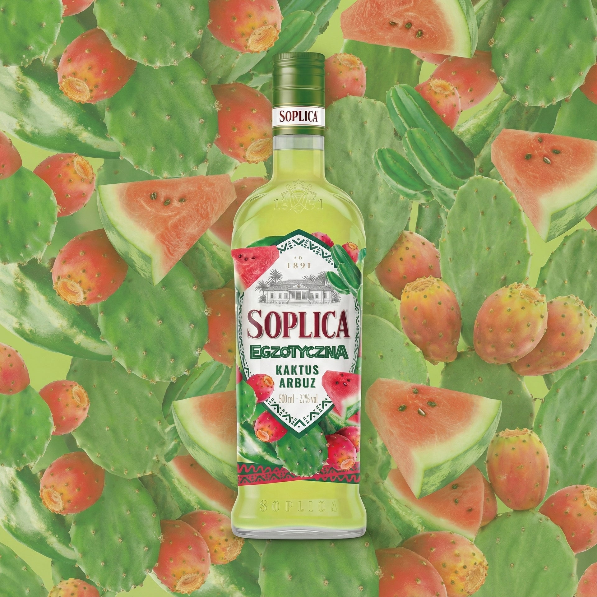 Soplica Kaktus Wassermelone Likör - Kaktus-Arbuz